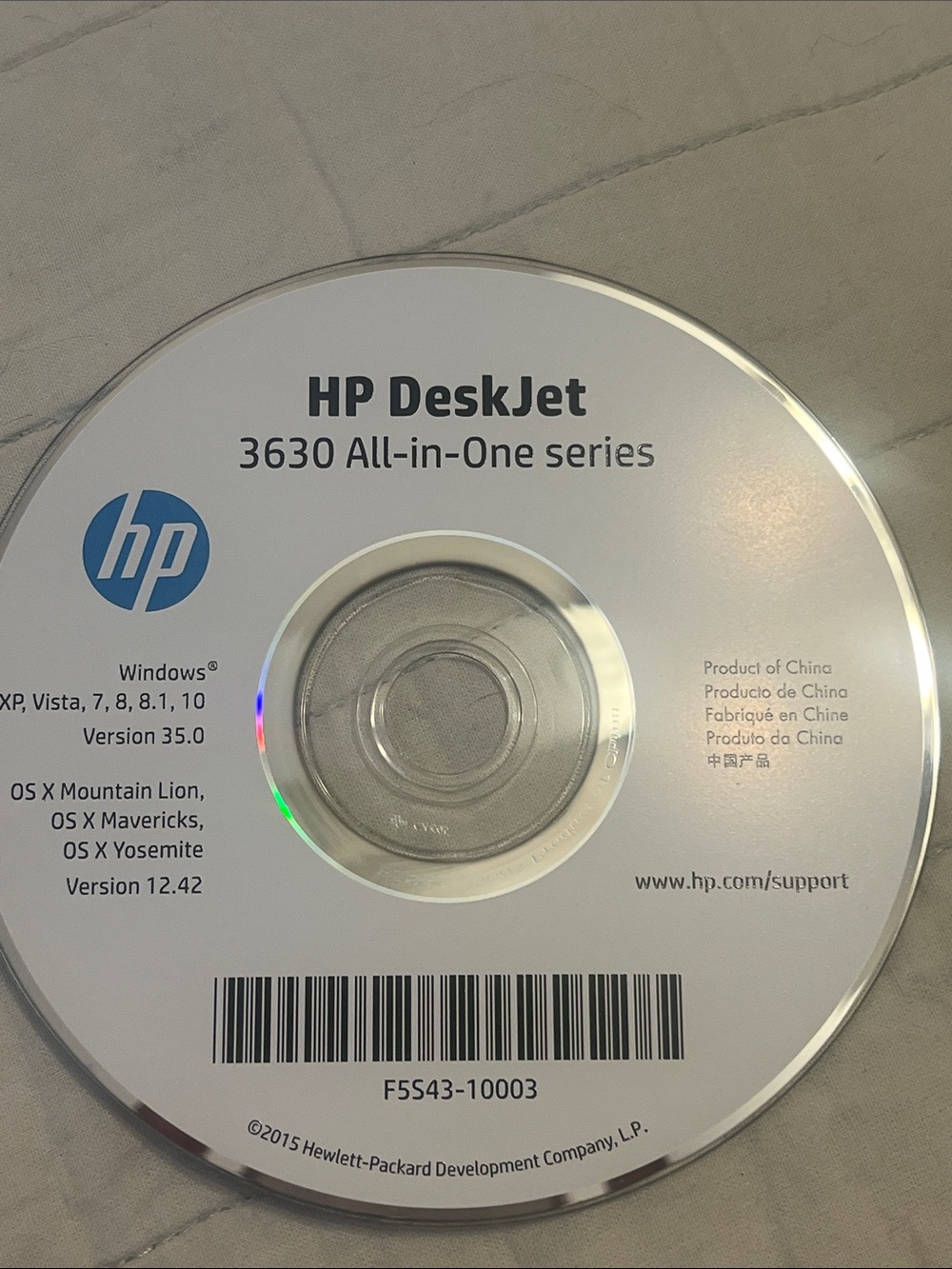 HP Deskjet 3630 printer software CD